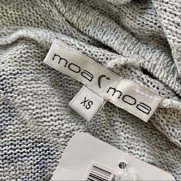 MOA MOA Womens USA Made Tribal Printed Lightweight Hooded Cardigan Sweater XS - Picture 3 of 6